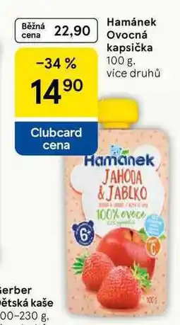Tesco Hamánek Ovocná kapsička, 100 g nabídka