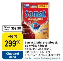 Tesco Somat Čisticí prostředek do myčky nádobí 42-80 PD nabídka