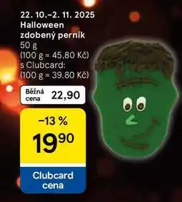 Tesco Halloween zdobený perník, 50 g nabídka