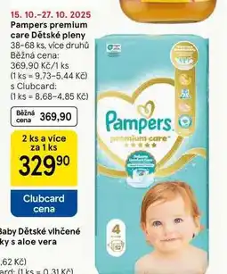 Tesco Pampers premium care Dětské pleny, 38-68 ks nabídka