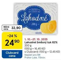 Tesco Lahodné Směsný tuk 82%, 200 g nabídka
