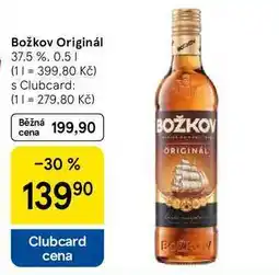 Tesco Božkov Originál 37.5 %, 0,5 l nabídka