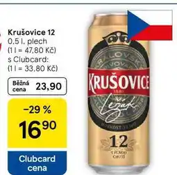 Tesco Krušovice 12, 0.5 l, plech nabídka