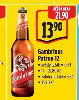 Albert Gambrinus Patron 12 0,5 l nabídka