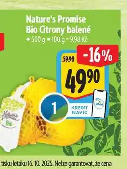Albert Nature's Promise Bio Citrony balené 500 g nabídka