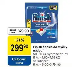 Tesco Finish Kapsle do myčky nádobí, 50-80 ks, vybrané druhy nabídka
