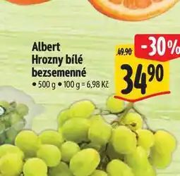 Albert Albert Hrozny bílé bezsemenné 500 g nabídka