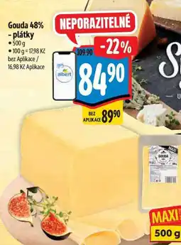 Albert Gouda 48% - plátky 500 g nabídka
