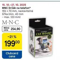 Tesco MNC Držák na telefon, 155 x 70 mm, nastavitelná šířka (min. 40 mm - max. 120 mm) nabídka