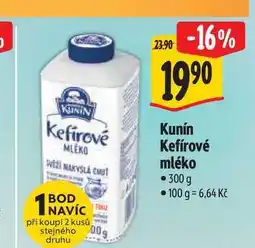 Albert Kunín Kefírové mléko 300 g nabídka
