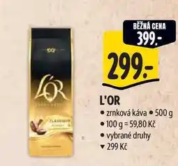 Albert L'OR zrnková káva 500 g nabídka