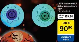 Tesco LED halloweenská dekorace ve tvaru očí, 2 ks v balení nabídka