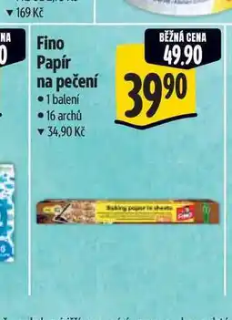Albert Fino Papír na pečení 1 balení 16 archů nabídka
