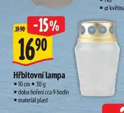 Albert Hřbitovní lampa 10 cm 30 g nabídka