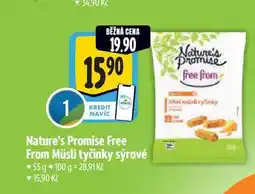 Albert Nature's Promise Free From Müsli tyčinky sýrové 55 g nabídka