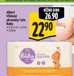Albert Albert Vlhčené ubrousky Cute Baby 72 ks nabídka