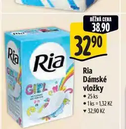 Albert Ria Dámské vložky 25 ks nabídka