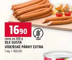 Terno Dle gusta vídeňské párky extra nabídka