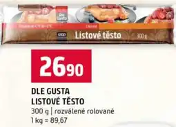 Terno Dle gusta listové těsto nabídka