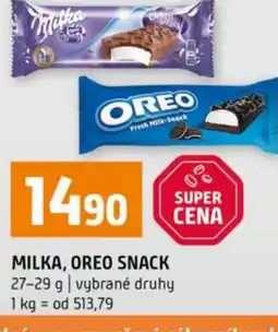 Terno Milka, oreo snack nabídka