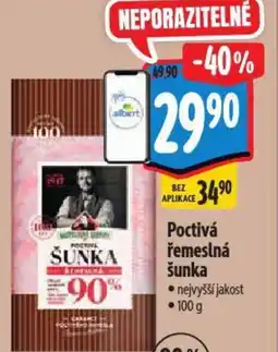Albert Poctivá řemeslná šunka nabídka