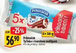 Albert Pribináček Tyčinka s tvarohem multipack nabídka