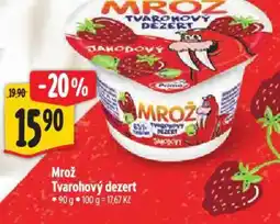 Albert Mrož Tvarohový dezert nabídka