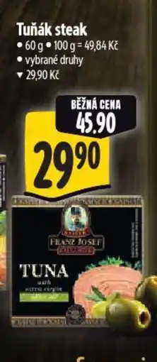 Albert Tuňák steak nabídka