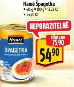 Albert Hamé Špagetka nabídka
