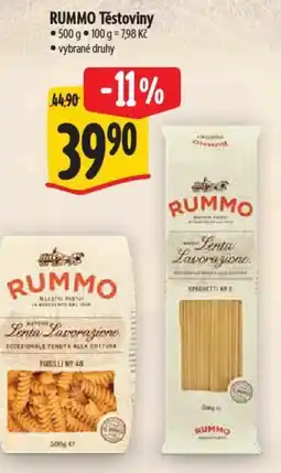 Albert RUMMO Těstoviny nabídka