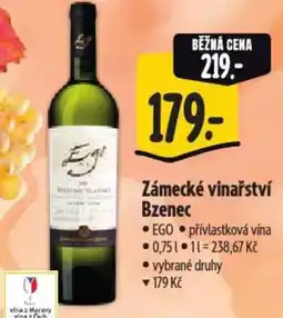 Albert Zámecké vinařství Bzenec nabídka
