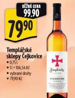 Albert Templářské sklepy Čejkovice nabídka
