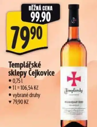 Albert Templářské sklepy Čejkovice nabídka