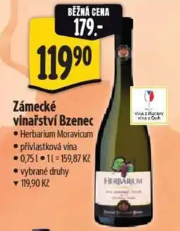 Albert Zámecké vinařství Bzenec nabídka