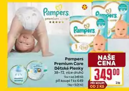 Billa Pampers Premium Care Dětské Plenky 38-72 nabídka
