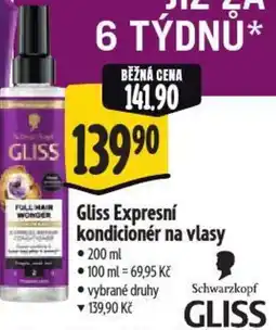 Albert Gliss Expresní kondicionér na vlasy nabídka