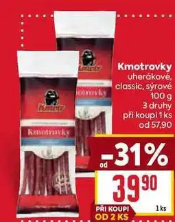 Billa Kmotrovky uherákové, classic, sýrové 100g nabídka