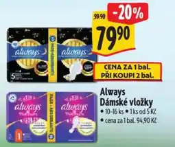 Albert Always Dámské vložky nabídka