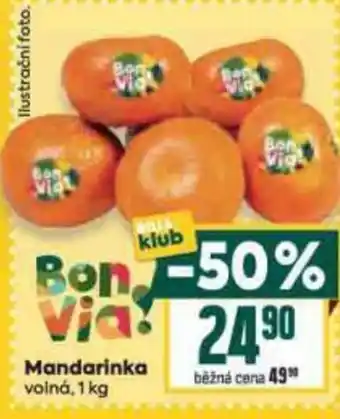 Billa Mandarinka nabídka