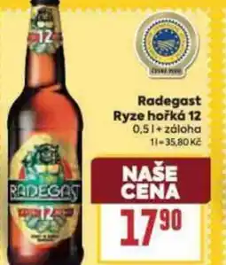 Billa Radegast Ryze hořká 12 nabídka