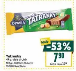 Billa OPAVIA Tatranky nabídka