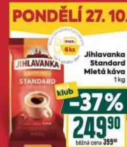 Billa Jihlavanka Standard Mletá káva nabídka