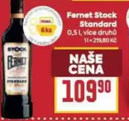 Billa Fernet Stock Standard nabídka