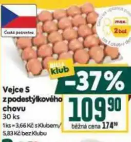 Billa Vejce S zpodestýlkového chovu nabídka