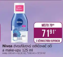 Teta Nivea dvoufázový odličovač očí a make-upu 125 ml nabídka
