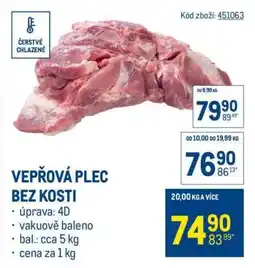 Makro Vepřová plec bez kosti nabídka