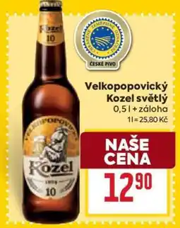 Billa Velkopopovický Kozel světlý nabídka