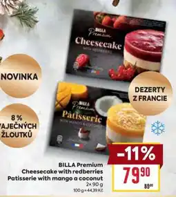 Billa BILLA Premium Cheesecake with redberries, Pâtisserie with mango & coconut nabídka