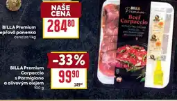 Billa BILLA Premium Carpaccio s Parmigiano a olivovým olejem nabídka