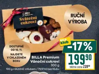 Billa BILLA Premium Vánoční cukroví nabídka